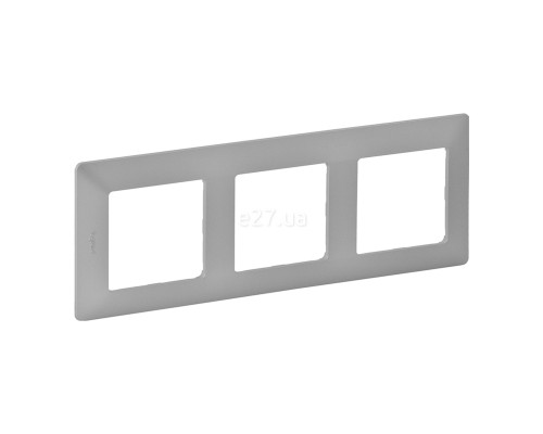 Рамка 3 поста Legrand 754133 Valena Life, алюміній, пластик