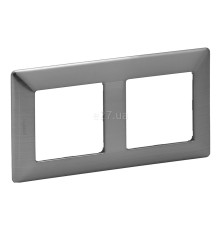 Рамка 2 поста Legrand 754152 Valena Life, сталь, пластик