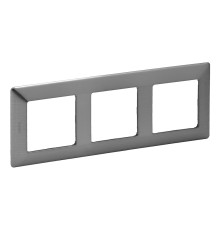 Рамка 3 поста Legrand 754153 Valena Life, сталь, пластик