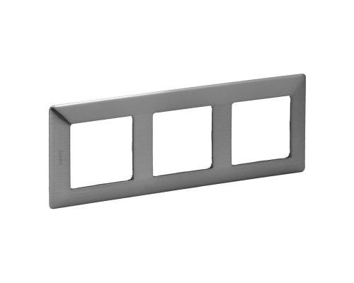Рамка 3 поста Legrand 754153 Valena Life, сталь, пластик