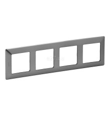 Рамка 4 поста Legrand 754154 Valena Life, сталь, пластик