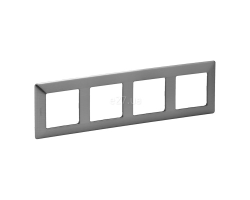 Рамка 4 поста Legrand 754154 Valena Life, сталь, пластик