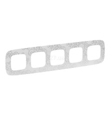Рамка 5 постів Legrand 754345 Valena Allure, нарцис хром, пластик