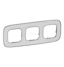 Рамка 3 поста Legrand 754423 Valena Allure, дзеркало, пластик