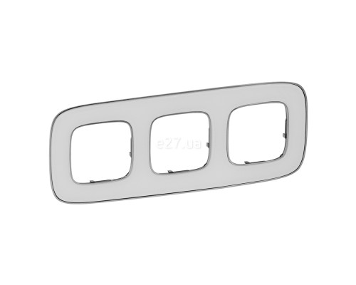 Рамка 3 поста Legrand 754423 Valena Allure, дзеркало, пластик