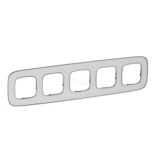 Рамка 5 постів Legrand 754425 Valena Allure, дзеркало, пластик