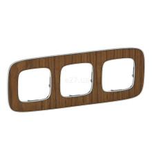 Рамка 3 поста Legrand 754463 Valena Allure, горіх, пластик