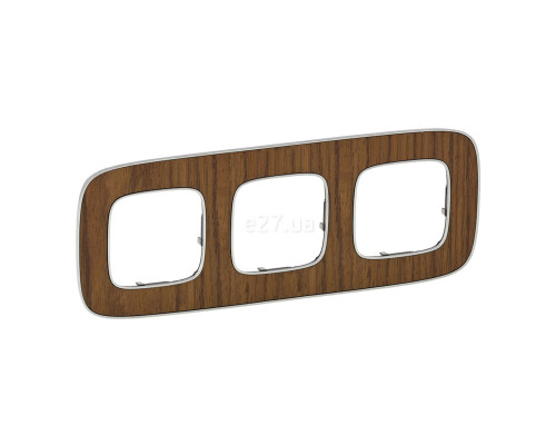 Рамка 3 поста Legrand 754463 Valena Allure, горіх, пластик