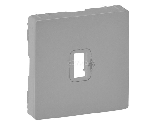 Лицьова панель USB-розетки Legrand 754752 Valena Life, алюміній, пластик