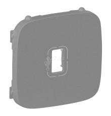 Лицьова панель USB-розетки Legrand 754757 Valena Allure, алюміній, пластик