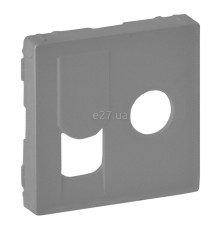 Лицьова панель розетки TV і RJ45 Legrand 754832 Valena Life, алюміній, пластик