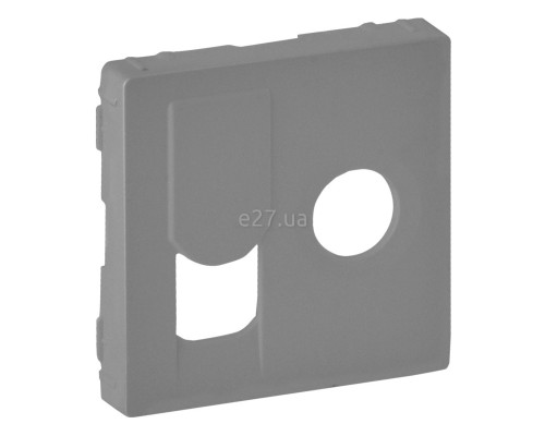 Лицьова панель розетки TV і RJ45 Legrand 754832 Valena Life, алюміній, пластик