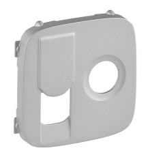 Лицьова панель розетки TV і RJ45 Legrand 754837 Valena Allure, алюміній, пластик