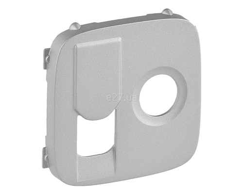 Лицьова панель розетки TV і RJ45 Legrand 754837 Valena Allure, алюміній, пластик