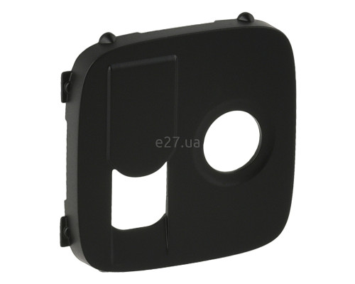 Лицьова панель розетки TV і RJ45 Legrand 754838 Valena Allure, антрацит, пластик