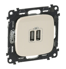 Розетка USB Legrand 754996 Valena Allure, слонова кістка, пластик, для врізного монтажу