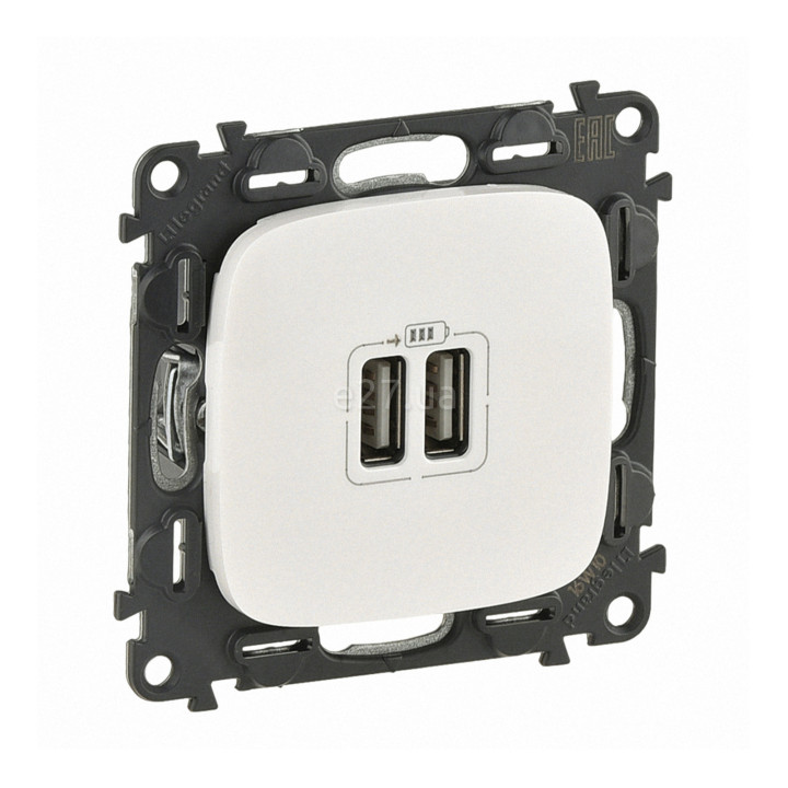 Розетка USB Legrand 754999 Valena Allure, перлина, пластик, для врізного монтажу · Legrand · legrand-754999