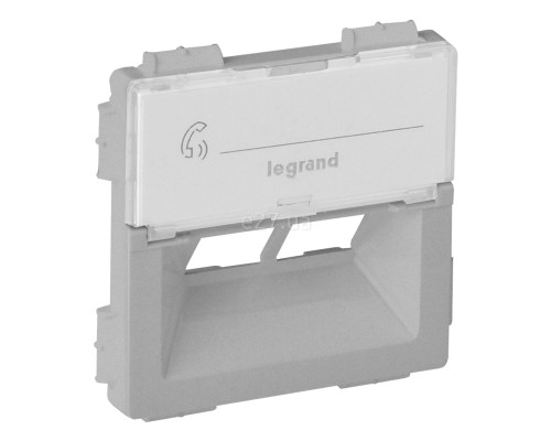 Лицьова панель розетки RJ45 Legrand 755382 Valena Life, алюміній, пластик