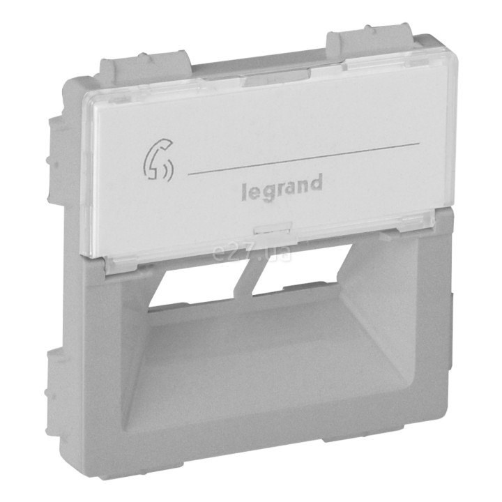 Лицьова панель розетки RJ45 Legrand 755382 Valena Life, алюміній, пластик · Legrand · legrand-755382