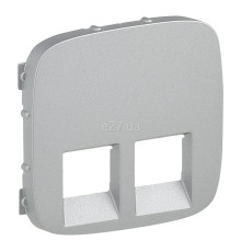 Лицьова панель розетки RJ45 Legrand 755427 Valena Allure, алюміній, пластик