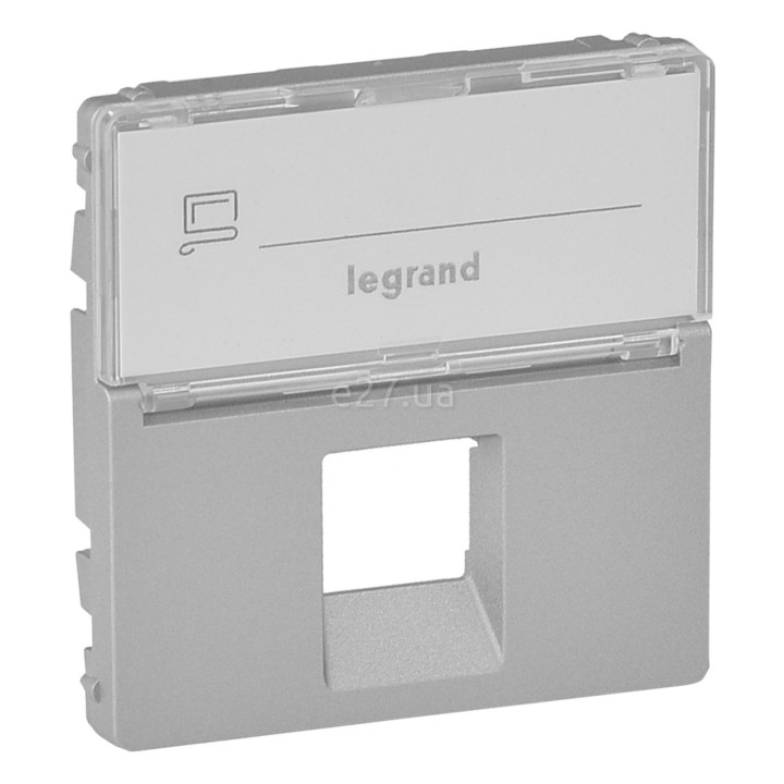 Лицьова панель розетки RJ45 Legrand 755472 Valena Life, алюміній, пластик · Legrand · legrand-755472