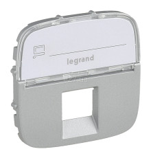Лицьова панель розетки RJ45 Legrand 755477 Valena Allure, алюміній, пластик