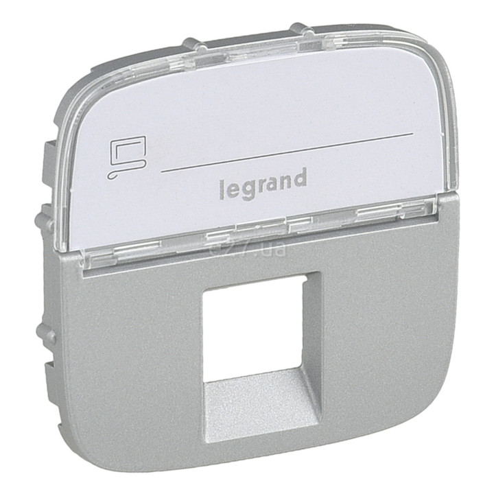 Лицьова панель розетки RJ45 Legrand 755477 Valena Allure, алюміній, пластик · Legrand · legrand-755477