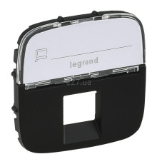 Лицьова панель розетки RJ45 Legrand 755478 Valena Allure, антрацит, пластик