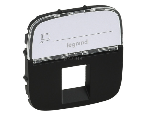 Лицьова панель розетки RJ45 Legrand 755478 Valena Allure, антрацит, пластик