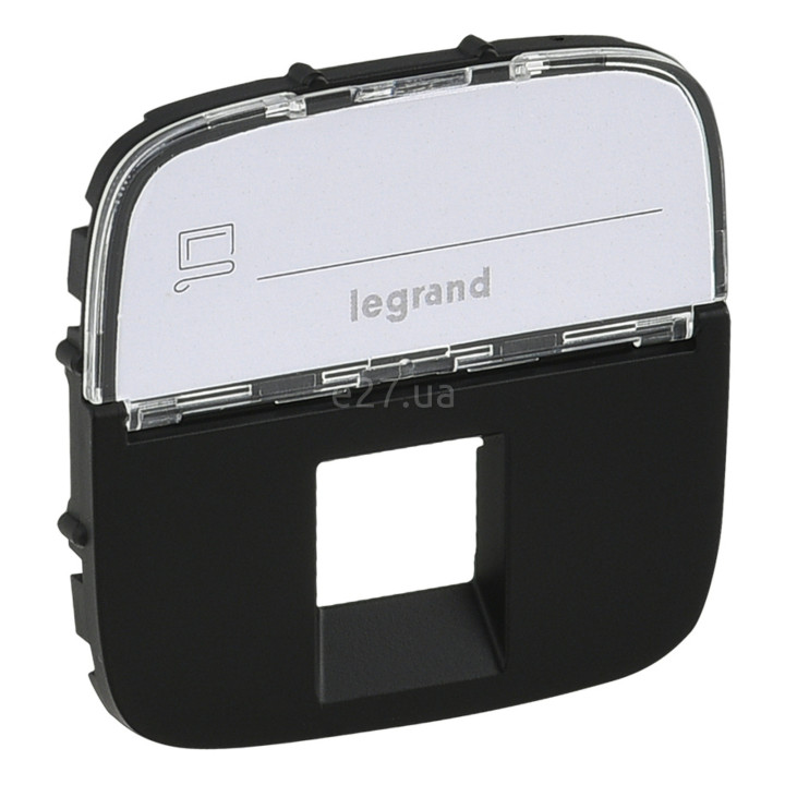 Лицьова панель розетки RJ45 Legrand 755478 Valena Allure, антрацит, пластик · Legrand · legrand-755478
