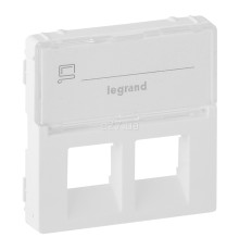 Лицьова панель розетки RJ11 і RJ45 Legrand 755480 Valena Life, білий, пластик