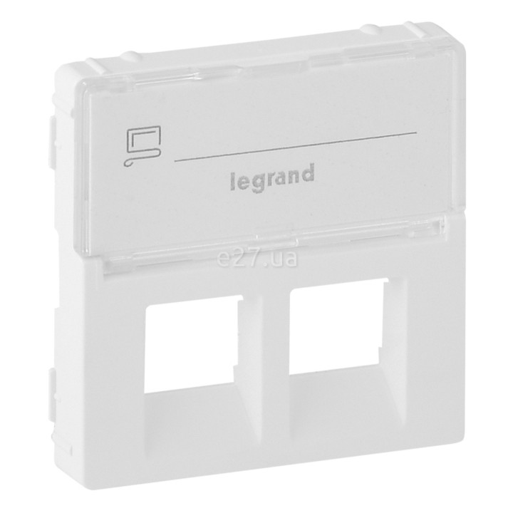 Лицьова панель розетки RJ11 і RJ45 Legrand 755480 Valena Life, білий, пластик · Legrand · legrand-755480