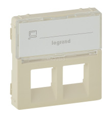Лицьова панель розетки RJ11 і RJ45 Legrand 755481 Valena Life, слонова кістка, пластик