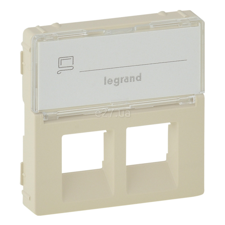 Лицьова панель розетки RJ11 і RJ45 Legrand 755481 Valena Life, слонова кістка, пластик · Legrand · legrand-755481