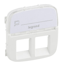 Лицьова панель розетки RJ11 і RJ45 Legrand 755485 Valena Allure, білий, пластик