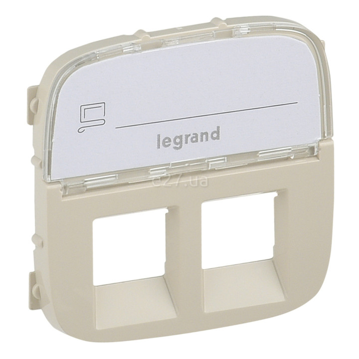 Лицьова панель розетки RJ11 і RJ45 Legrand 755486 Valena Allure, слонова кістка, пластик · Legrand · legrand-755486