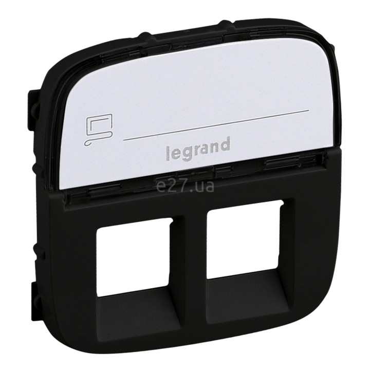 Лицьова панель розетки RJ11 і RJ45 Legrand 755488 Valena Allure, антрацит, пластик · Legrand · legrand-755488