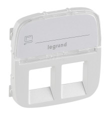 Лицьова панель розетки RJ11 і RJ45 Legrand 755489 Valena Allure, перлина, пластик