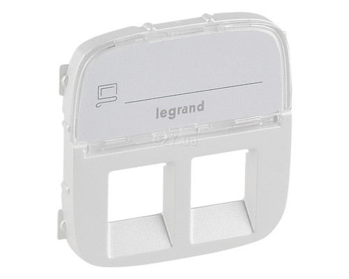 Лицьова панель розетки RJ11 і RJ45 Legrand 755489 Valena Allure, перлина, пластик