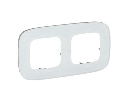 Рамка 2 поста Legrand 755542 Valena Allure, біле скло, скло