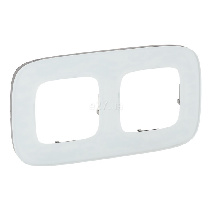 Рамка 2 поста Legrand 755542 Valena Allure, біле скло, скло · Legrand · legrand-755542