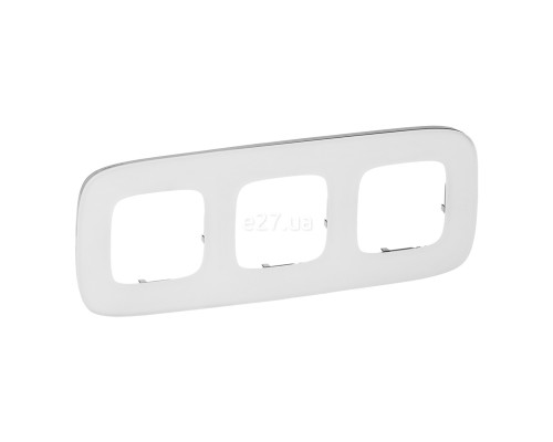 Рамка 3 поста Legrand 755543 Valena Allure, біле скло, скло