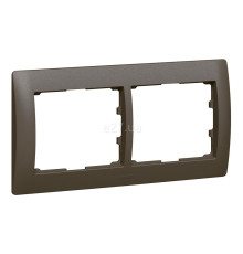 Рамка 2 поста Legrand 771202 Galea Life, dark bronze