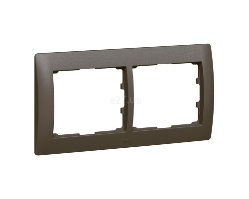 Рамка 2 поста Legrand 771202 Galea Life, dark bronze
