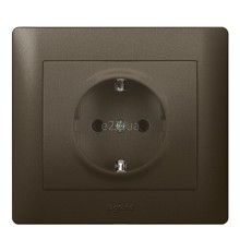 Розетка 220В Legrand 771262 Galea Life, dark bronze, із заземленням, Schuko