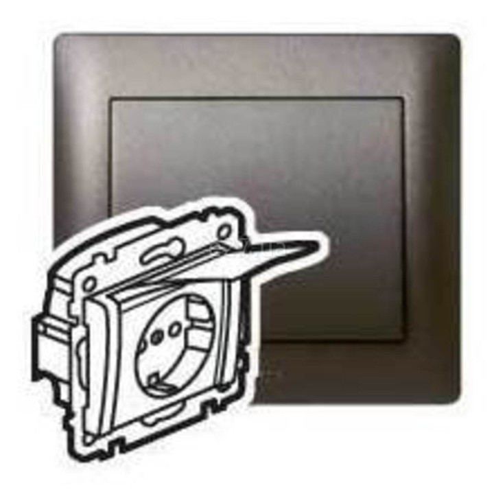 Розетка 220В Legrand 771264 Galea Life, dark bronze, із заземленням, Schuko · Legrand · legrand-771264