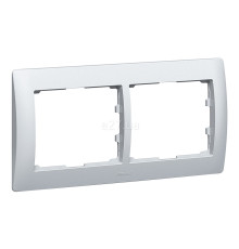Рамка 2 поста Legrand 771302 Galea Life, алюміній