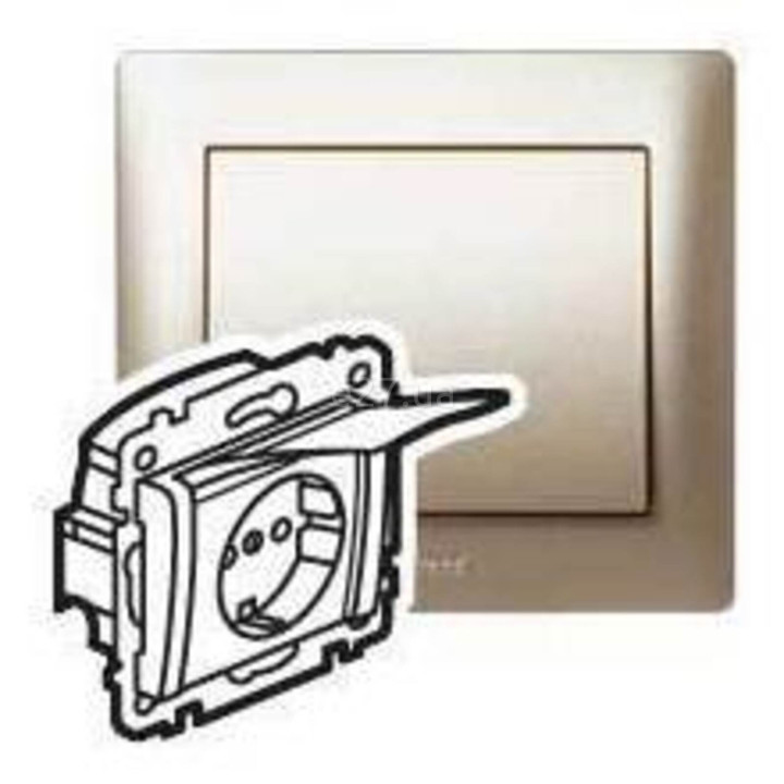 Розетка 220В Legrand 771464 Galea Life, титан, із заземленням, Schuko · Legrand · legrand-771464