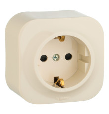 Розетка 220В Legrand 782250 Quteo, слонова кістка, із заземленням, Schuko