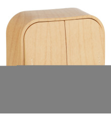 Вимикач 2-клавішний Legrand 782262 Quteo, дерево
